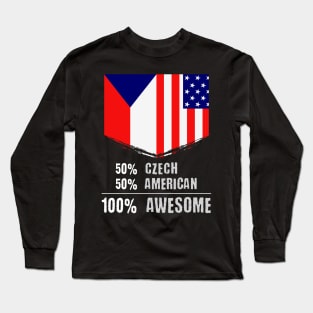 50% Czech 50% American 100% Awesome Immigrant Long Sleeve T-Shirt